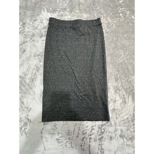 H&M Divided Pencil Skirt Women's M Gray Knee Length Stretch‎ Speckled EUC